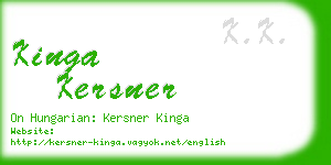 kinga kersner business card